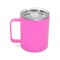 Makerflo 12 oz Powder Coated Camper Mug with Leak-Proof Clear Lid, Ideal for Craft and Personalization (Laser Engraving, UV DTF, Epoxy, and Vinyl)